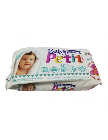 TOALLAS HUMEDAS PETIT BLANCA NATURALS C/80  X/24
