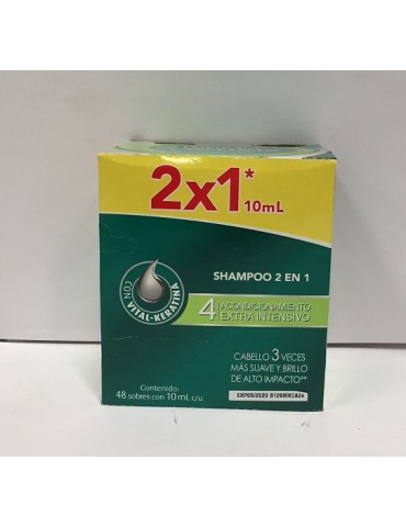 SHAMPOO PALMOLIVE SOBRE 2X1 C/24PZ       X/24