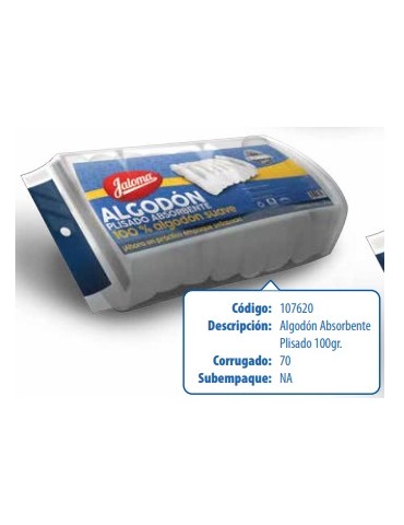 ALGODON PLISADO JALOMA 100GRS    X/70