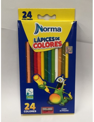 COLORES NORMA P.GRUESA 4.0MM C/24PZ 547073       X/36