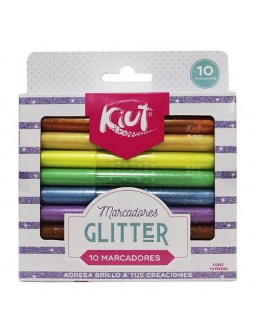 MARCADOR NORMA KIUT GLITTER C/10PZ 550757      X/12