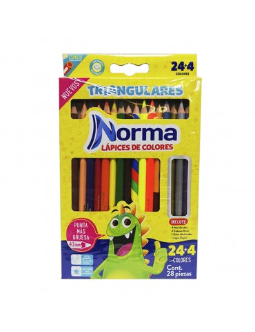 COLORES NORMA TRIANGULAR C/24 + 4PZ 584201       X/36
