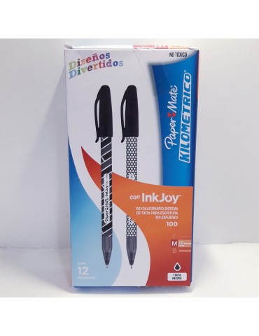 BOL. KILOMETRICO WARPS 100 NEGRO C/12   X/48***