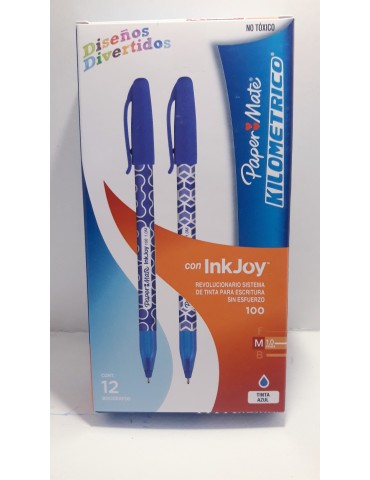 BOL. KILOMETRICO WARPS 100 AZUL C/12   X/48***