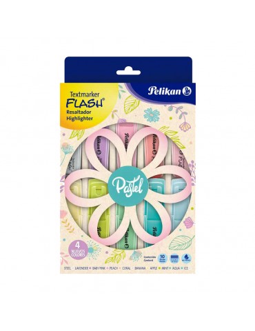 MARCATEXTO PELIKAN FLASH PASTEL C/10   X/16