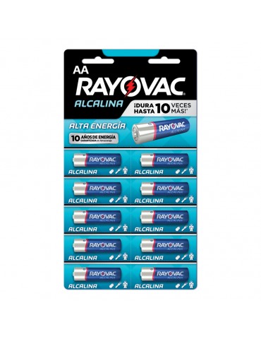 PILA RAYOVAC AA ALCALINA BLISTER C/10PZ      X/24