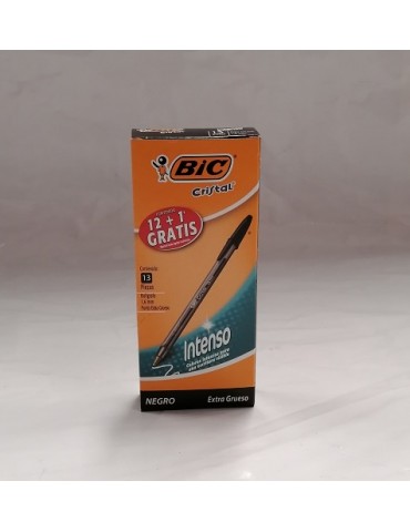 BOL. BIC CRISTAL INTENSO 1.6 NEGRO C/12PZ 924469    X/18