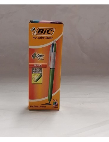 BOL. BIC CUATRICOLOR FASHION C/6PZ     X/12