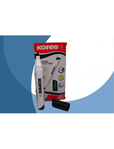 MARCADOR KORES P.PIZARRON NEGRO C/12PZ     X/20