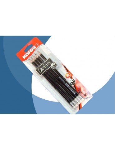 LAPIZ KORES NEGRO TRIANGULAR BLC/5PZ       X/12