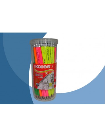 LAPIZ GRAFITO KORES TRIANGULAR NEON C/72PZ       X/8
