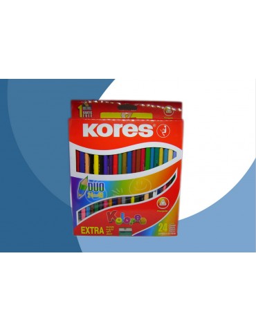 COLORES KORES DUO DOBLECOLOR TRIANGULAR C/24PZ       X/48