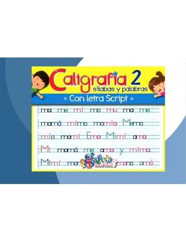 LIBRO COLOREAR GARCIA CALIGRAFIA 2 SILABAS Y PALABRAS X/48 O X/44