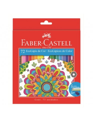 COLORES FABER-CASTELL ECOLAPIZ C/72PZ + SACAPUNTAS 120172G
