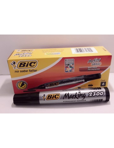 MARCADOR BIC PERMANENTE NEGRO C/6PZ 965917    X/24