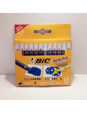 PLUMONES BIC EVOLUTION FANTASIA C/12PZ