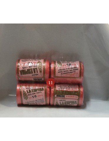 HILO NYLON ESPIGA ROSA 11 200GRS C/4PZ