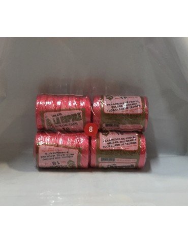 HILO NYLON ESPIGA ROSA 8 200GRS C/4PZ
