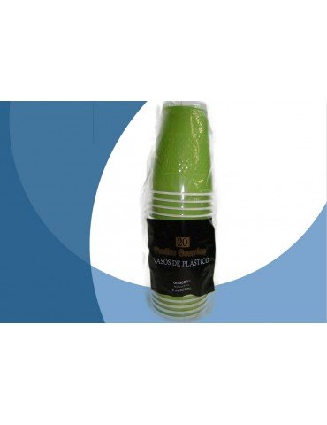 VASO PLASTICO AMSCAN VERDE KIWI 12OZ C/20PZ 7105