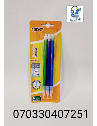 PORTAMINAS BIC ULTRACOLORS 0.7MM BLC/3PZ 936383    X/24