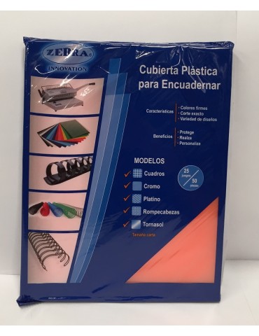 PASTA ZEBRA P/ENGARGOLAR TITANIO NARANJA C/50PZ     X/20