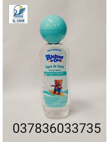 SHAMPOO GRISI RICITOS DE ORO AGUA DE COCO 250ML      X/12