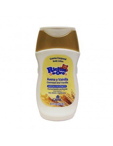 CREMA CORPORAL RICITOS AVENA Y VAINILLA 250ML     X/12