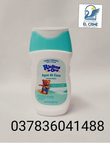 CREMA CORPORAL RICITOS AGUA DE COCO 250ML     X/12