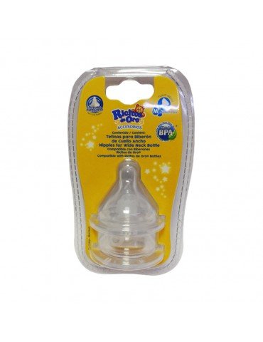 MAMILA FLUJO MEDIO GRISI RICITOS DE ORO BLC/2PZ       X/6