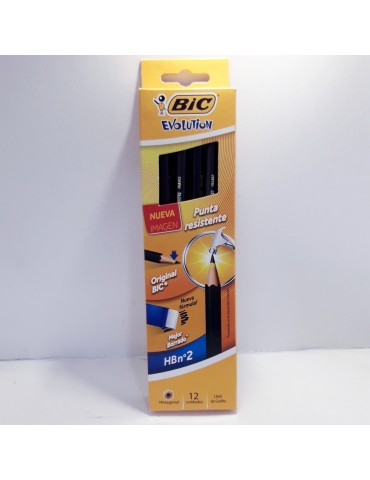 LAPIZ BIC EVOLUTION BLACK C/12PZ 936376    X/24