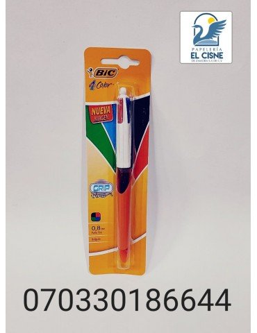 BOL. BIC CUATRICOLOR GRIP FINO BLC/1PZ      X/24