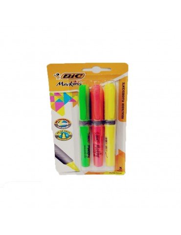 MARCATEXTO BIC MARKING SURTIDO BLC/3PZ 964984     X/24