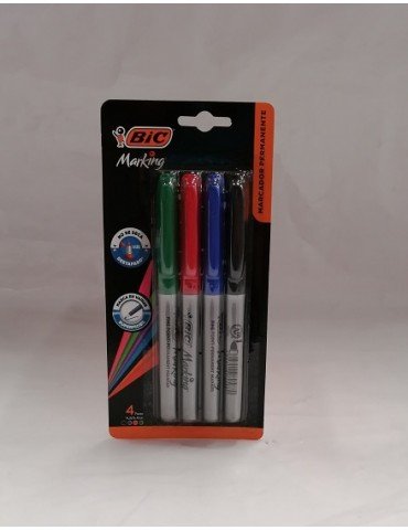 MARCADOR BIC PERMANENTE GRIP SURTIDO BLC/4PZ 964982    X/24