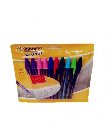BOL. BIC CRISTAL FASHION .7MM SURTIDO C/10PZ 963515     X/24