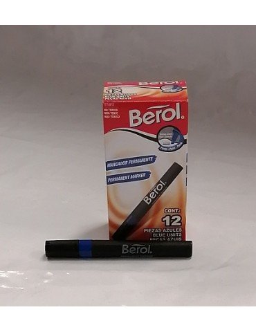 MARCADOR BEROL PERMANENTE AZUL C/12PZ 1775818    X/48