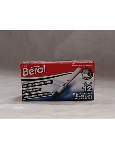 MARCADOR BEROL P/PINTARRON NEGRO C/12PZ 1776830     X/12