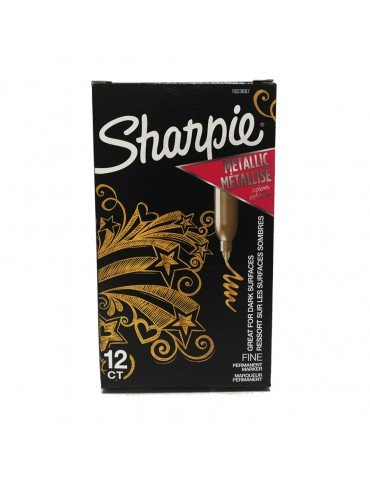 MARCADOR SHARPIE METALLIC ORO C/12PZ 1823887     X/12