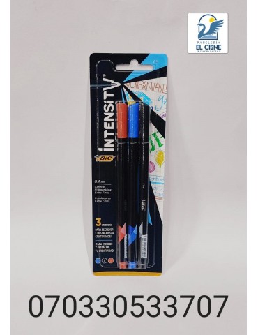 BOL. BIC INTENSITY 0.4MM SURTIDO C/3PZ 971949    X/24