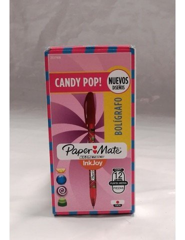 BOL. KILOMETRICO WARPS CANDYPOP MEDIANO ROJO C/12PZ   X/48
