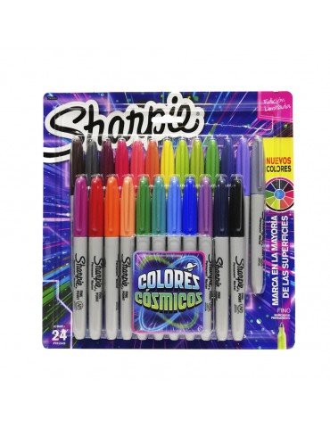 MARCADOR SHARPIE FINO COSMICO BLC/24PZ        X/6
