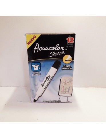 MARCADOR AQUA COLOR NEGRO C/12PZ 2184197    X/12