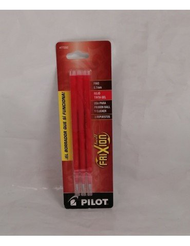 REPUESTO PILOT FRIXION .7MM ROJO BL/3PZ 77332     X/6