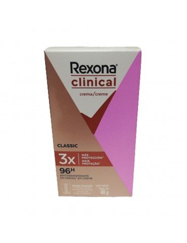 DESOD.REXONA CLINICAL STICK WOMEN CLASSIC 48GRS     X/12