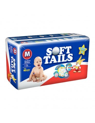 PAÑALES SOFT TAILS MEDIANO C/40PZ     X/4