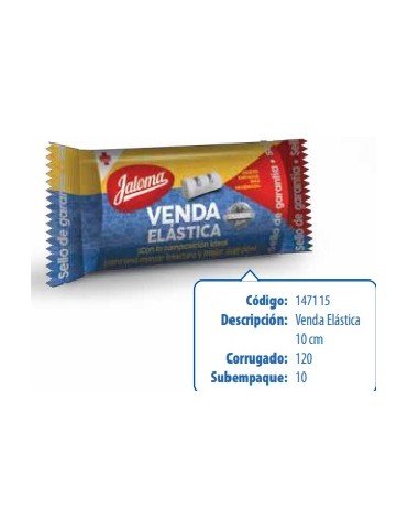 VENDAS JALOMA 10 CM C/10PZ      X/12