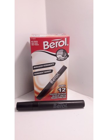 MARCADOR BEROL PERMANENTE NEGRO C/12PZ 1775817    X/48