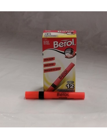 MARCATEXTO BEROL NARANJA C/12PZ 1776827     X/48