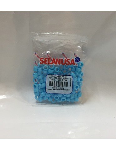 BOLITA PLASTICO 2 SEDERIA T/DONA AZUL CIELO 053 C/100PZ
