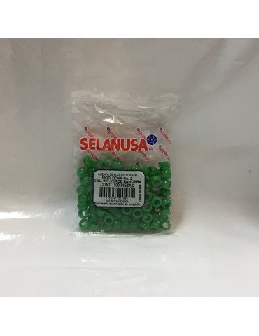 BOLITA PLASTICO 2 SEDERIA T/DONA VERDE BANDERA 057 C/100P