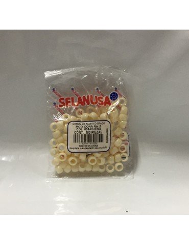 BOLITA PLASTICO 2 SEDERIA T/DONA HUESO 058 C/100PZ